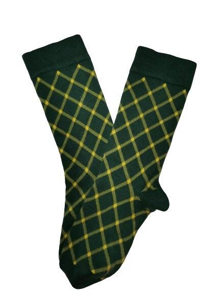 Paire de chaussettes vertes habillées originales colorées 