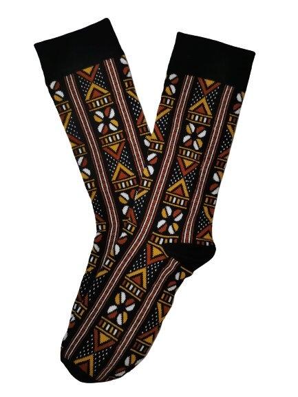 Paire de chaussettes noires habillées originales colorées 
